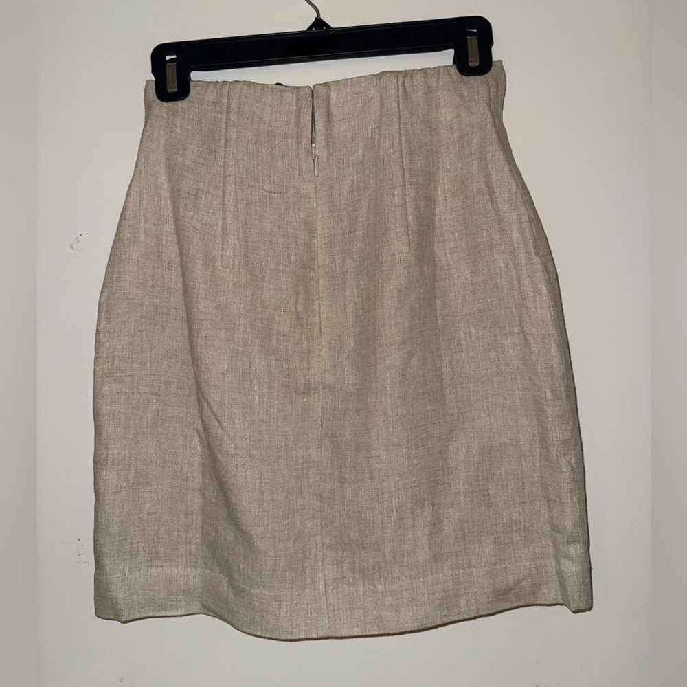 & Other Stories Structured High Waist Linen Skirt - Picture 6 of 7